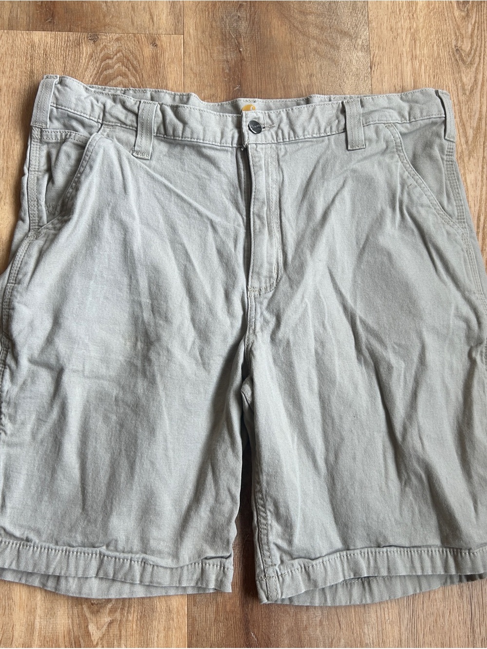 Carhartt Men's Light Gray Flat Front Work Shorts